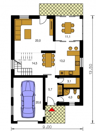 Imagen duplicada | Plano de planta de la planta baja - PREMIER 195